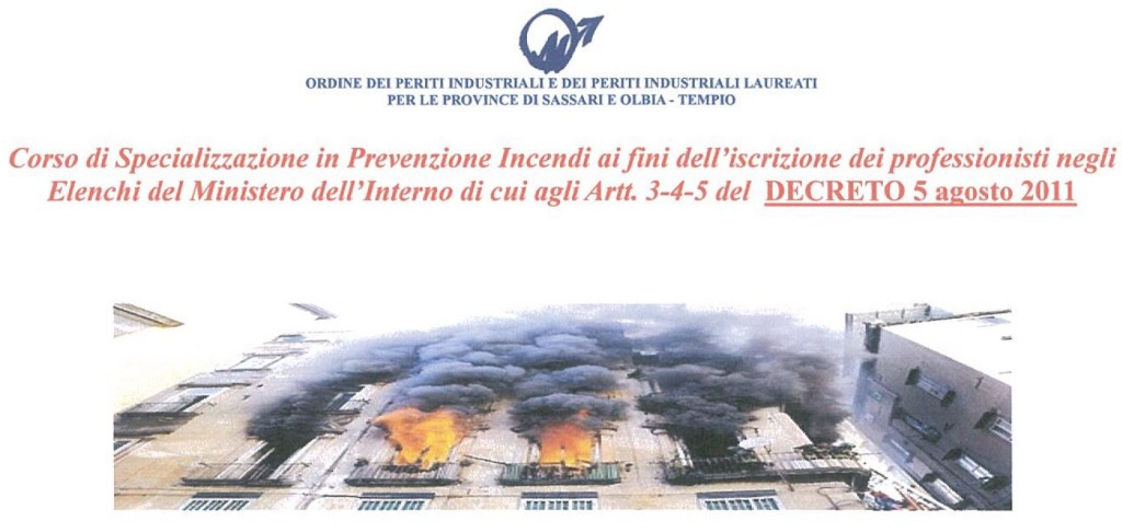 Corso base professionisti antincendio 120h – Sassari